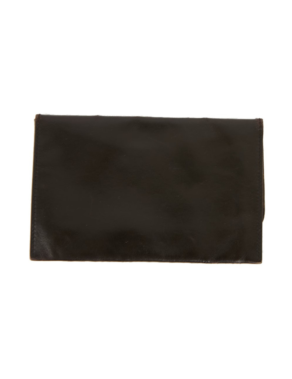 Porte carte HERMES cuir box marron