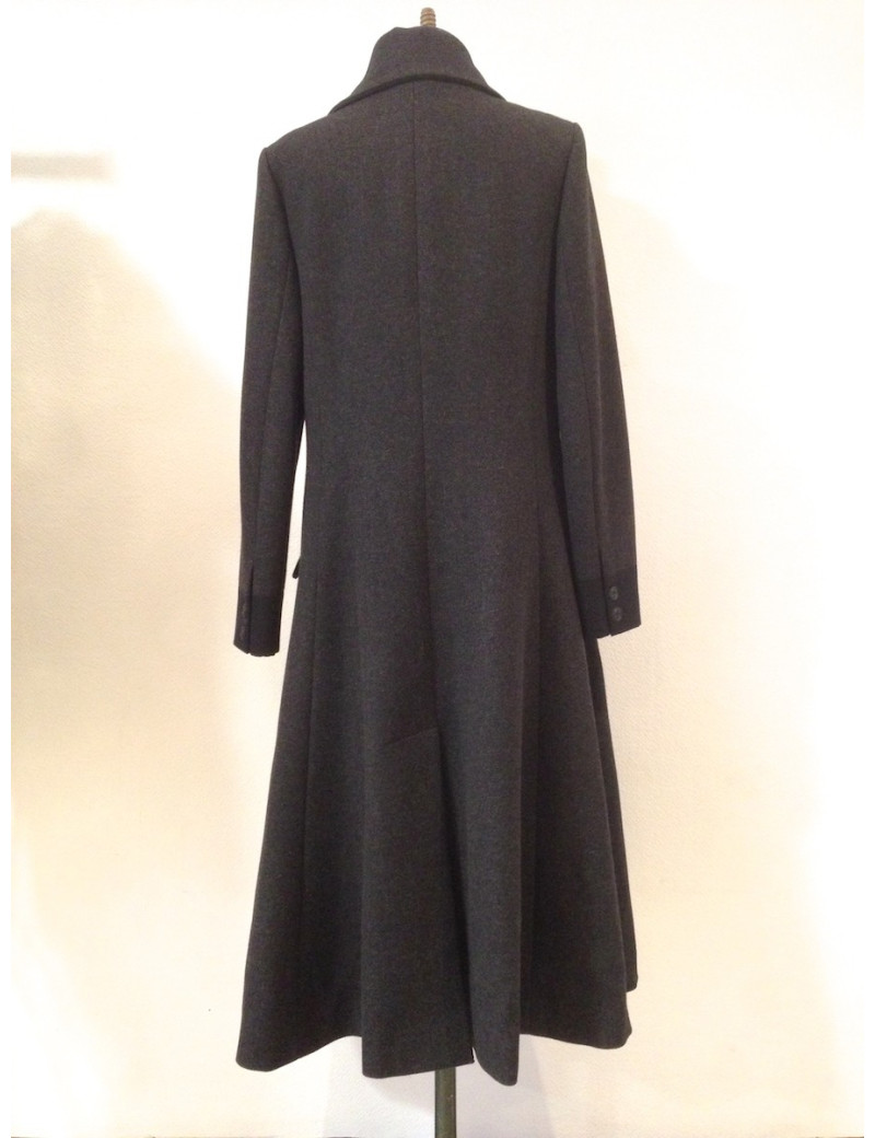 Manteau CHANEL laine et soie T42