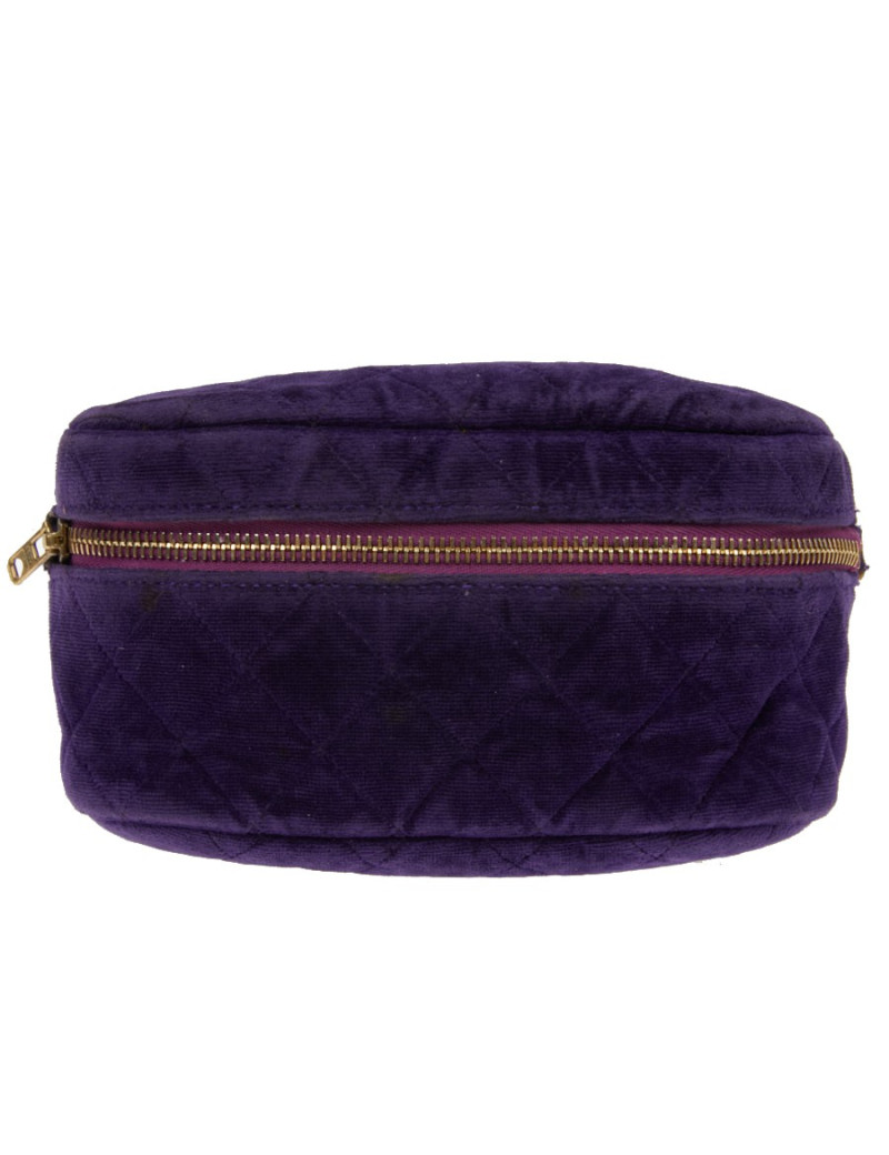 CHANEL Vintage purple velvet fanny pack
