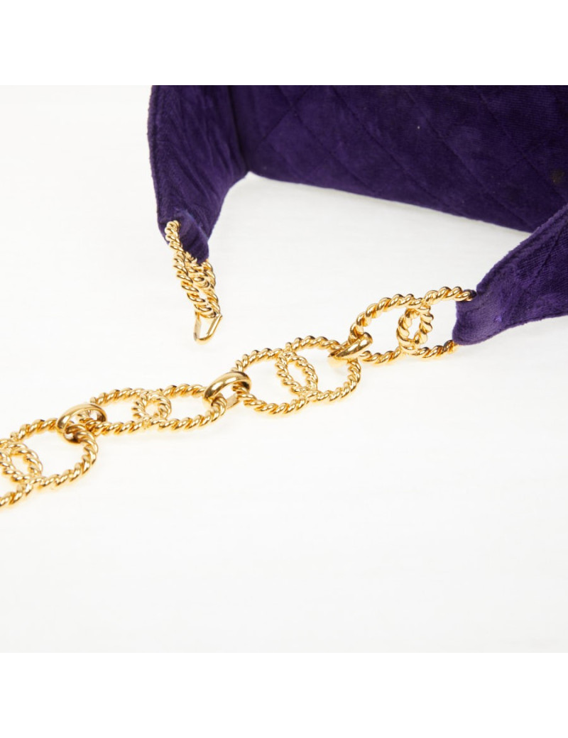 CHANEL Vintage purple velvet fanny pack