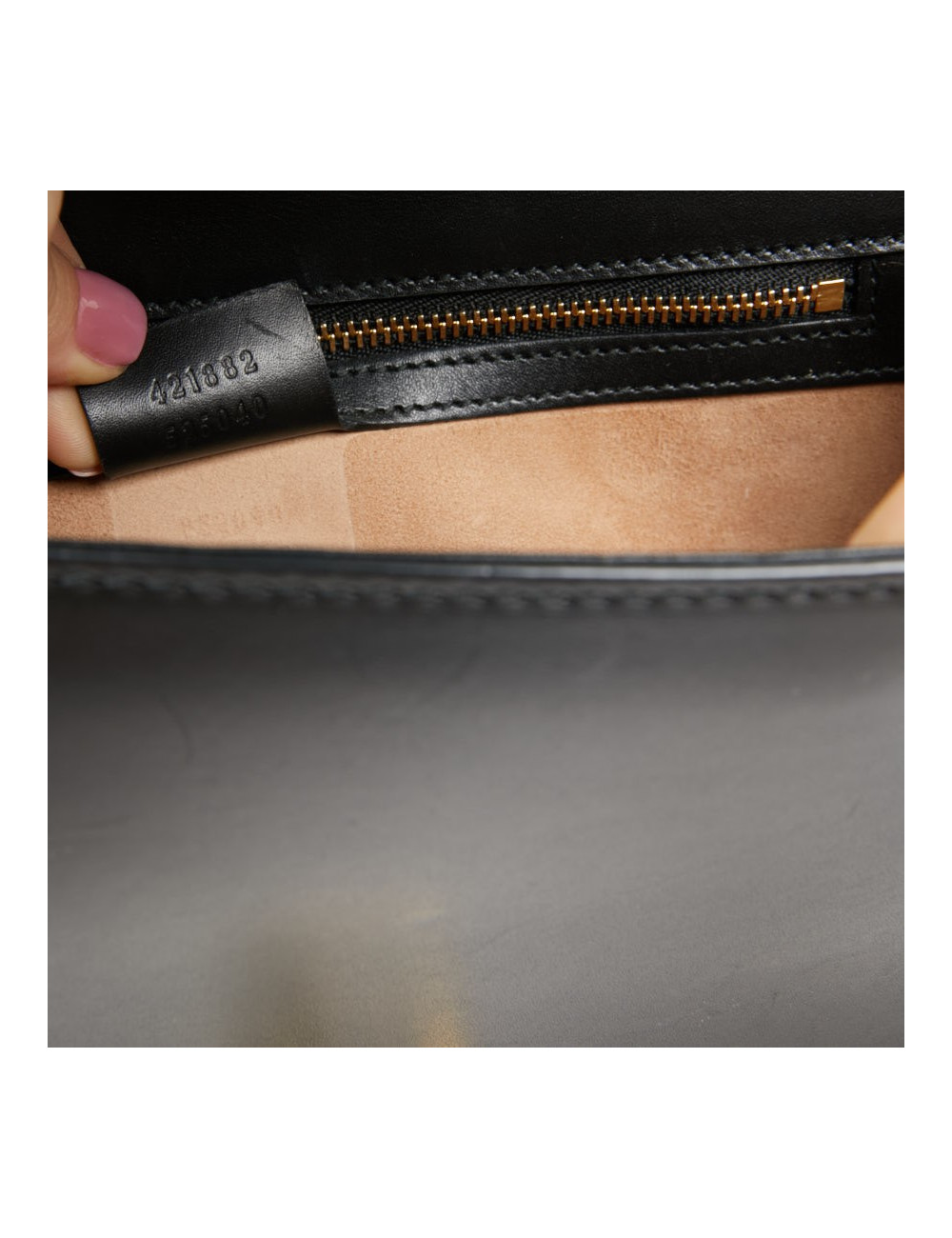 Sac à main Sylvie GUCCI  TM cuir lisse noir