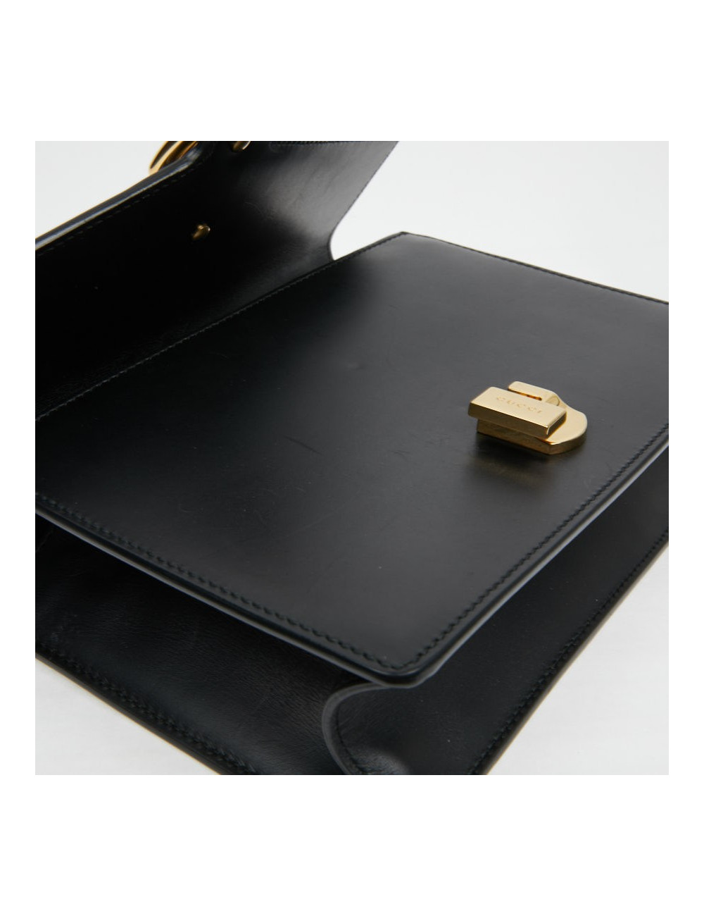 Sac à main Sylvie GUCCI  TM cuir lisse noir