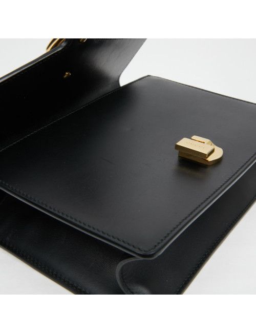 Sac à main Sylvie GUCCI  TM cuir lisse noir