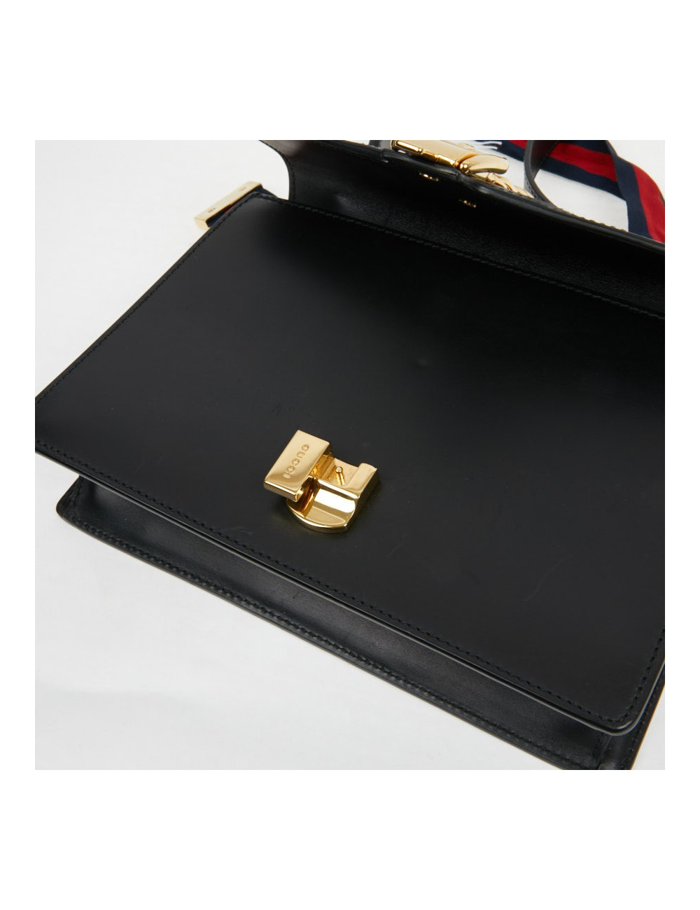 Sac à main Sylvie GUCCI  TM cuir lisse noir