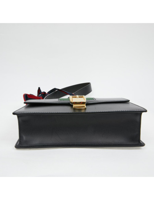 Sac à main Sylvie GUCCI  TM cuir lisse noir