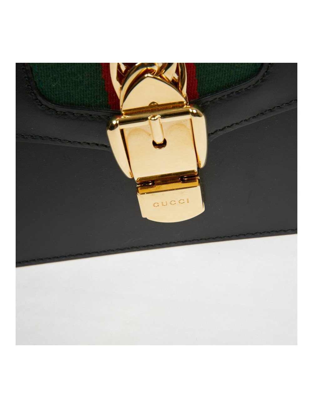 Sac à main Sylvie GUCCI  TM cuir lisse noir