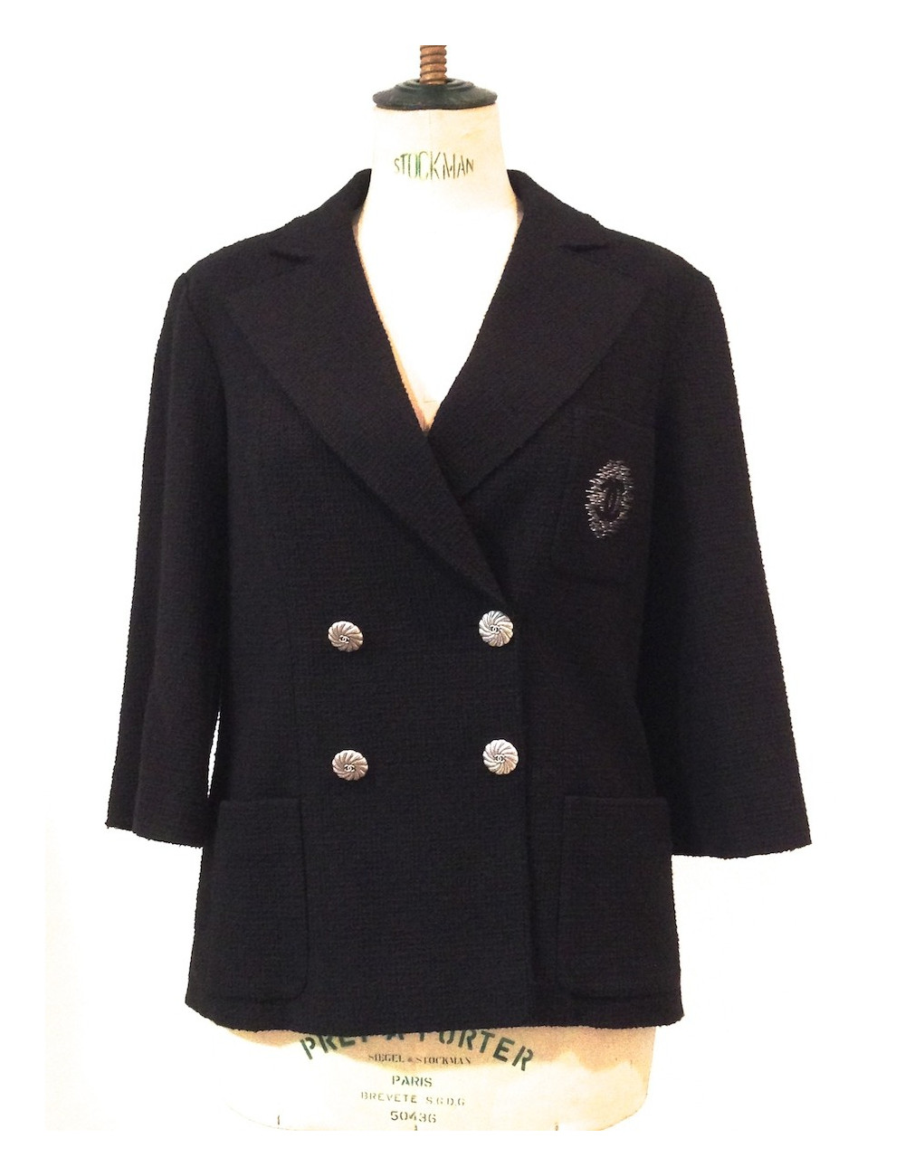 Veste croisé CHANEL avec Blazon T40