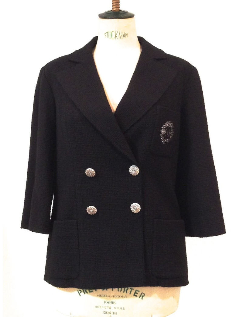 Veste croisé CHANEL avec Blazon T40