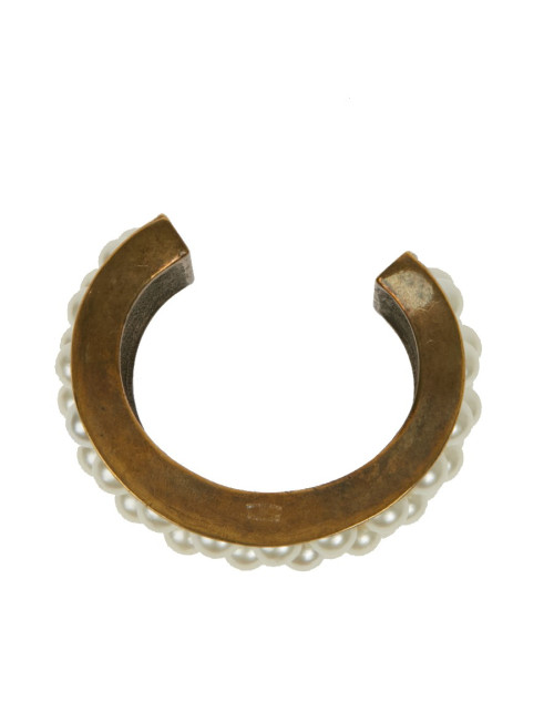 Manchette CHANEL rigide perles nacrées