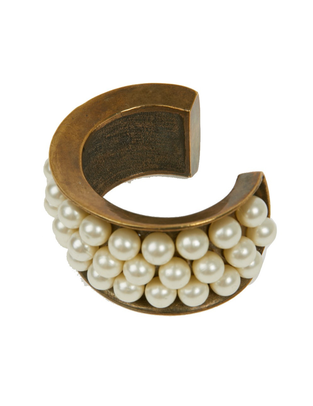 Manchette CHANEL rigide perles nacrées