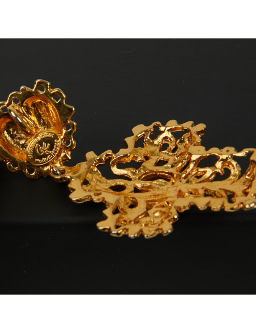 Pendentif CHRISTIAN LACROIX Vintage coeur et croix