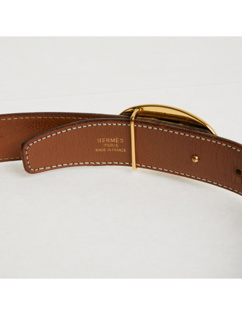 Ceinture HERMES T 88 réversible noire et gold