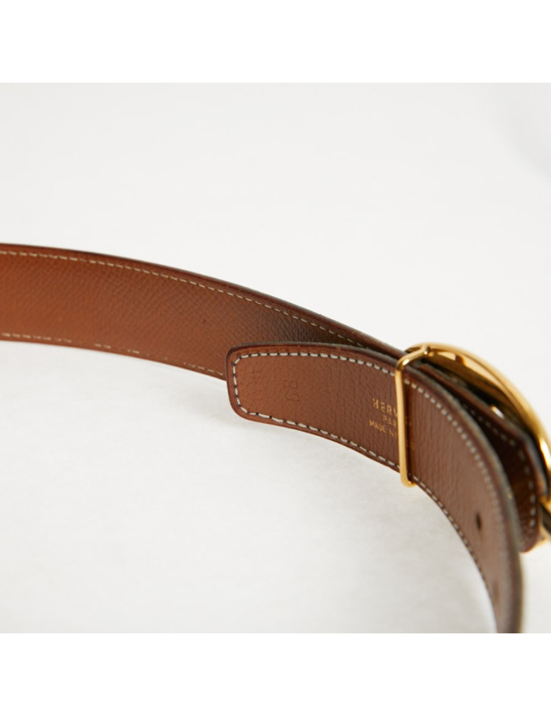 Ceinture HERMES T 88 réversible noire et gold