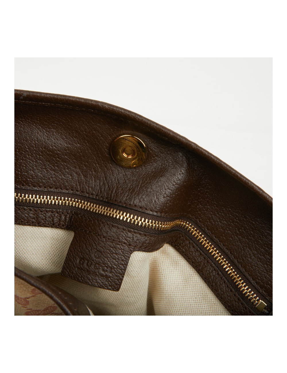 Sac Gucci Horsebit 1955 toile monogramme beige et rose