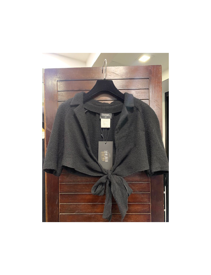 Boléro T 36 CHANEL tweed noir