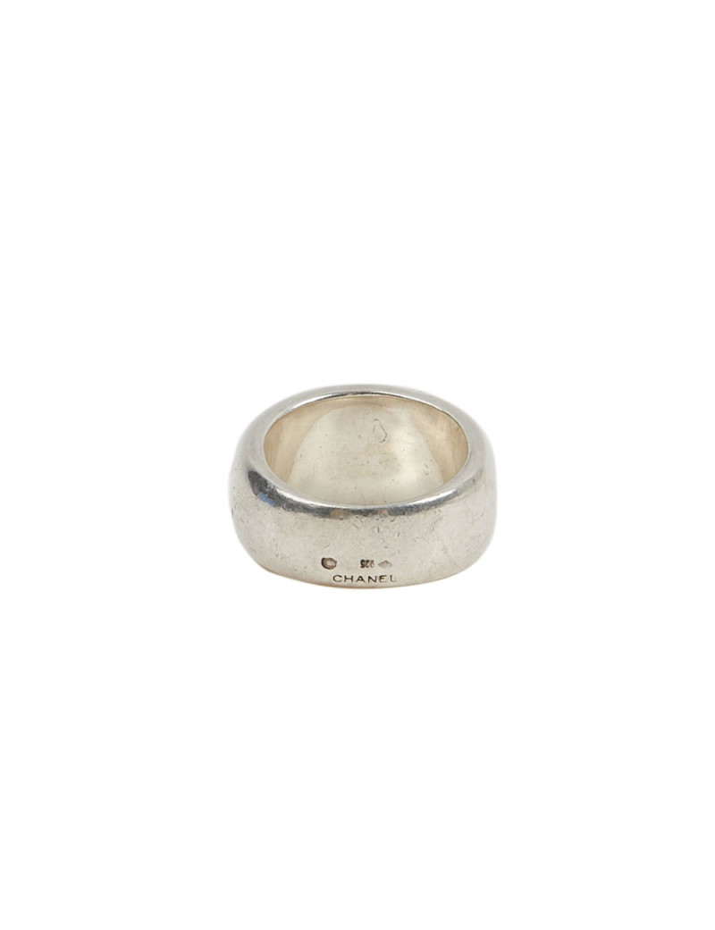 Bague CHANEL T 53 argent massif