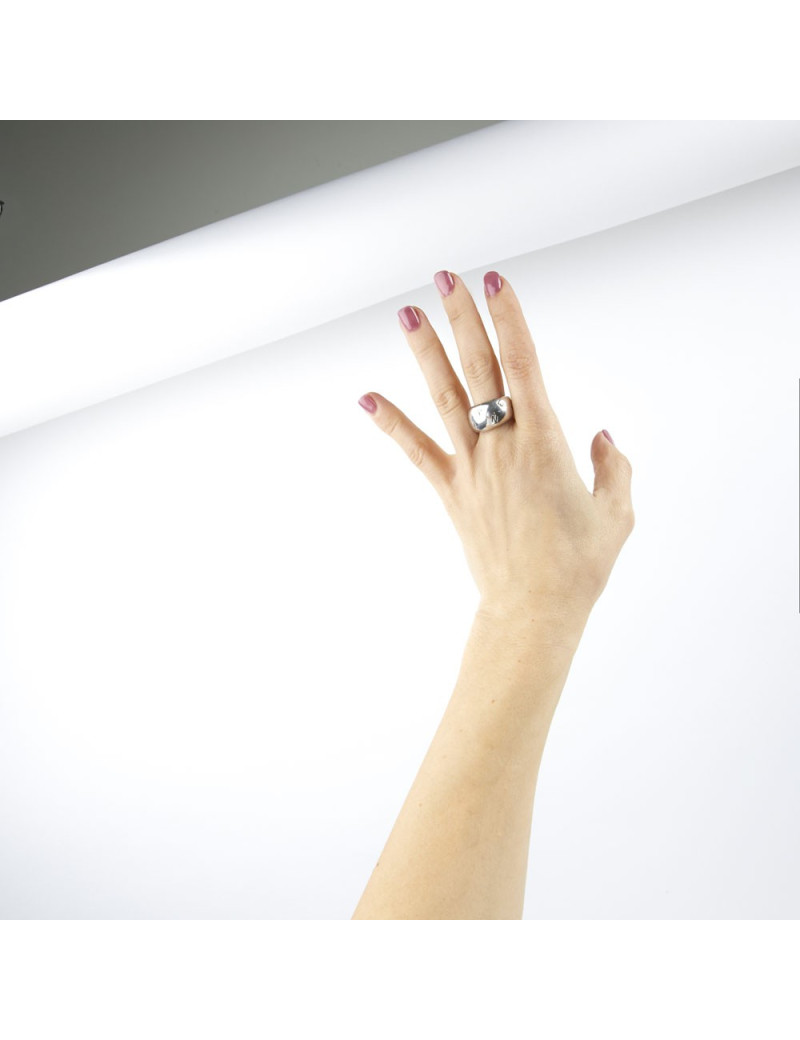 Bague CHANEL T 53 argent massif