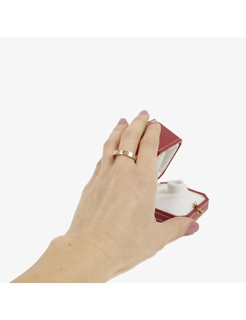CARTIER Love ring in 18 carats gold with four diamonds