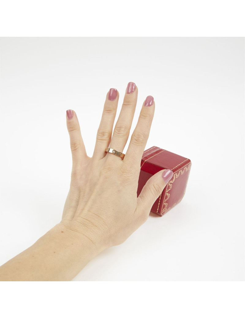 CARTIER Love ring in 18 carats gold with four diamonds