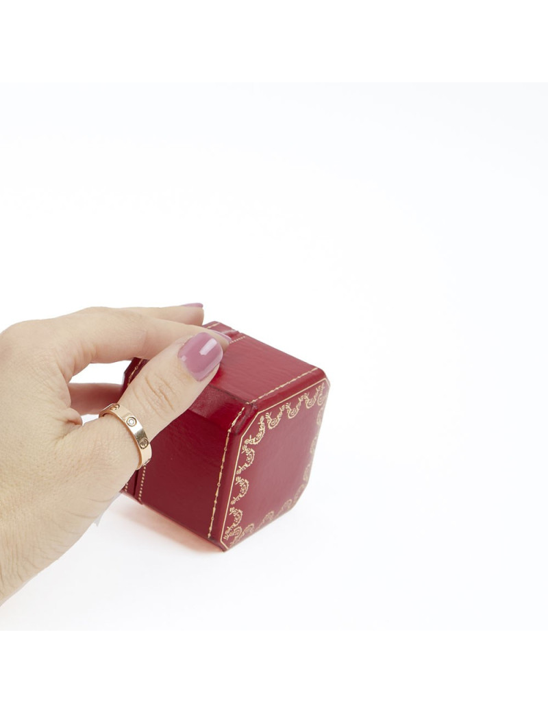 CARTIER Love ring in 18 carats gold with four diamonds