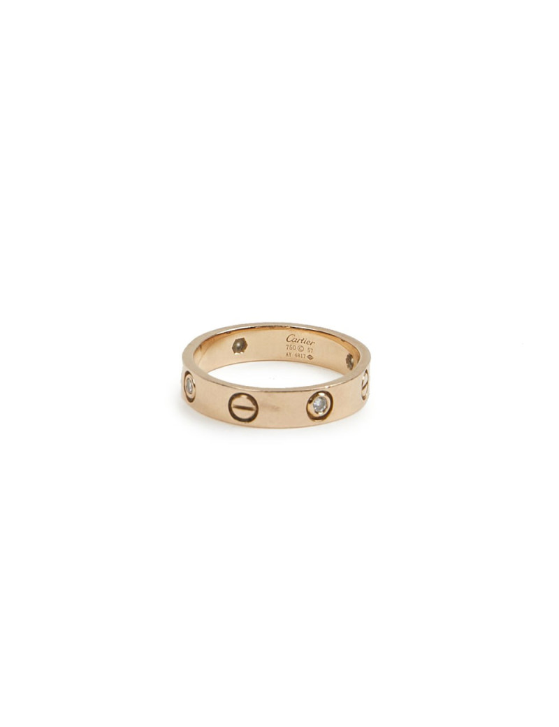 CARTIER Love ring in 18 carats gold with four diamonds