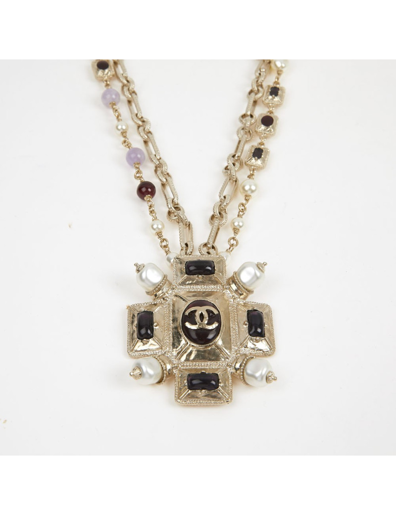 Sautoir CHANEL chaine et croix
