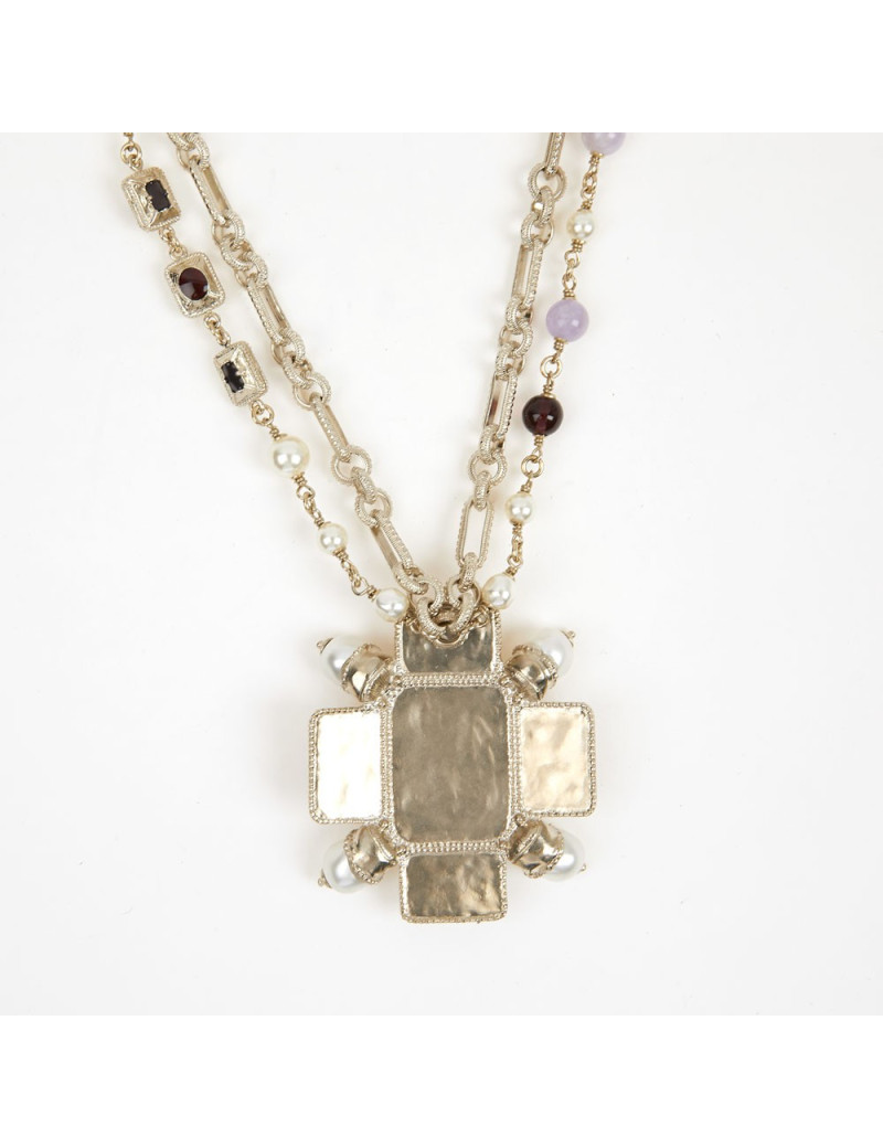 Sautoir CHANEL chaine et croix