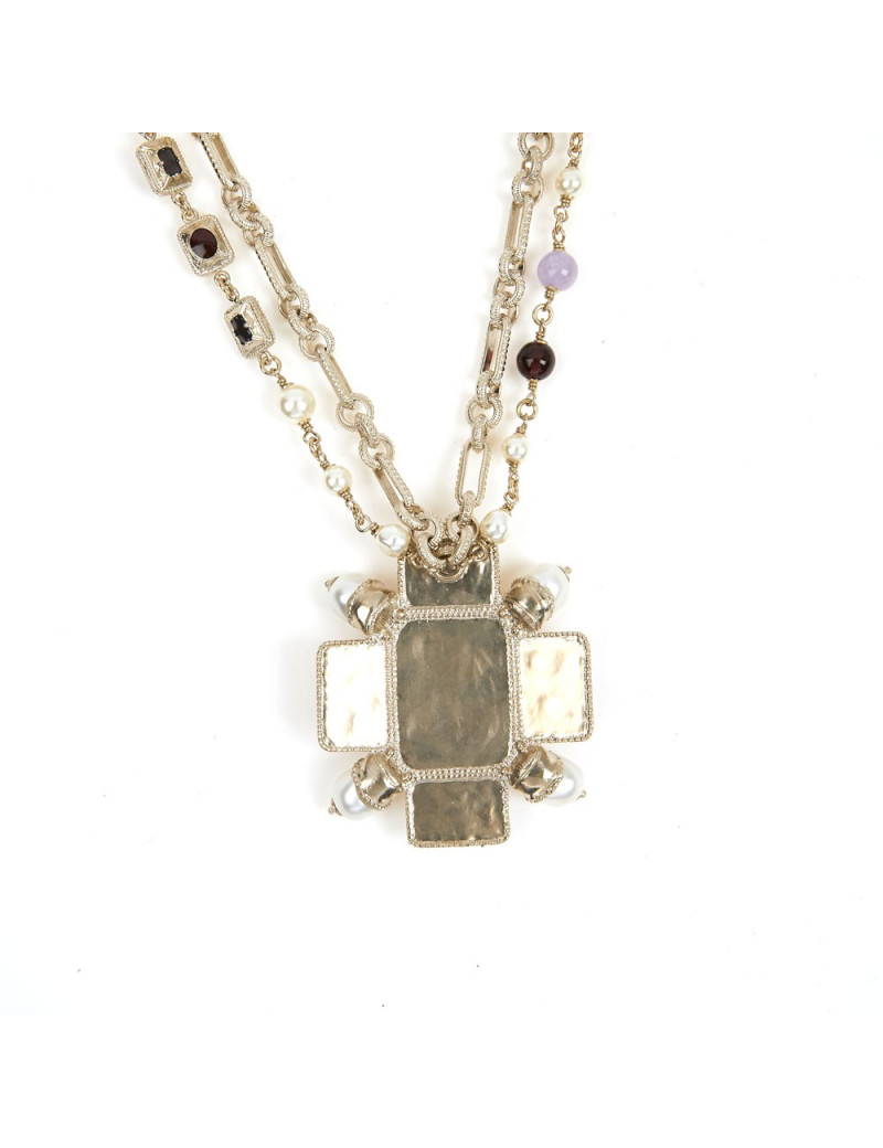 Sautoir CHANEL chaine et croix