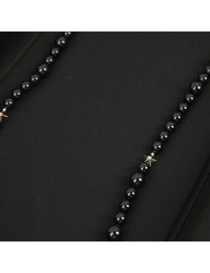 Sautoir CHANEL perles noires