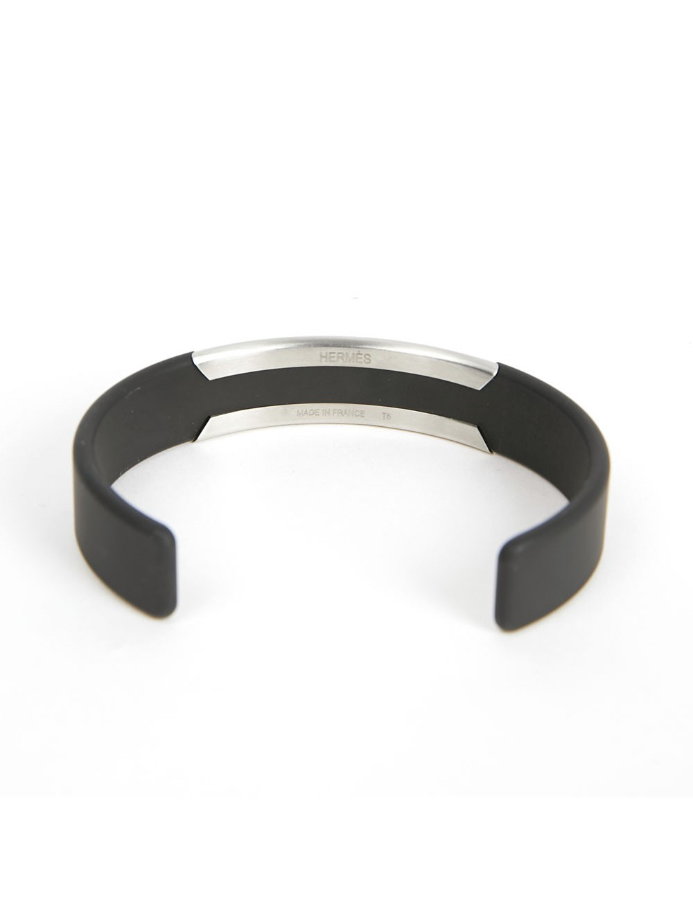 HERMES Rigid Men Bracelet in Two-ton Metal