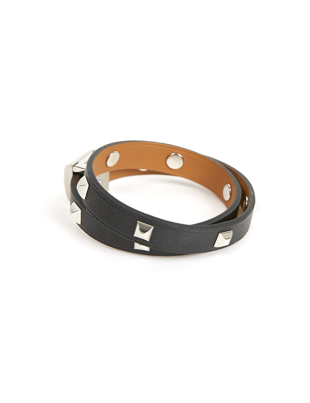 Bracelet cuir Medor HERMÈS Infini clouté double tour 