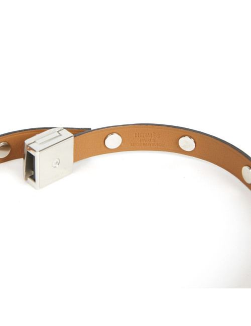 Bracelet cuir Medor HERMÈS Infini clouté double tour 