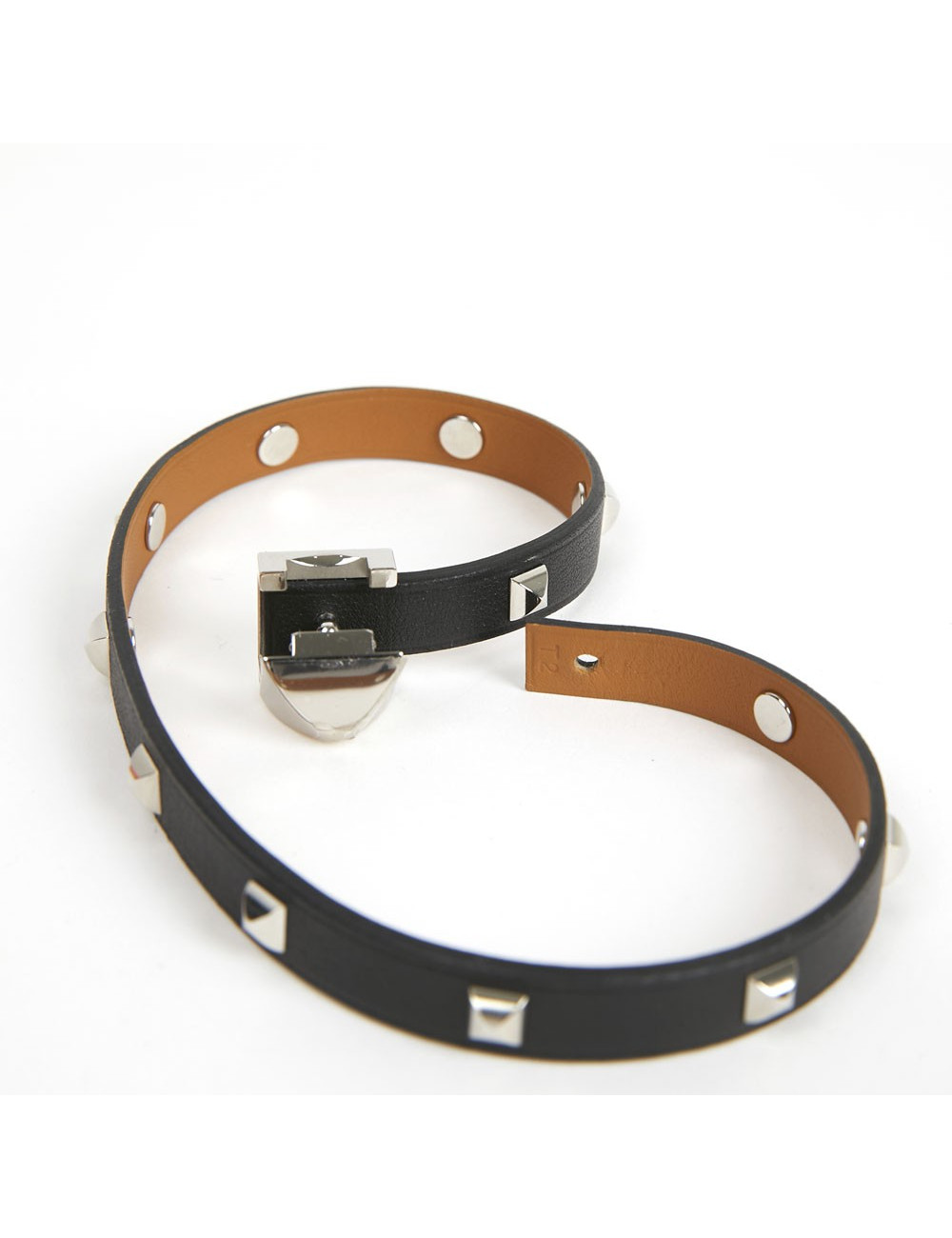 Bracelet cuir Medor HERMÈS Infini clouté double tour 