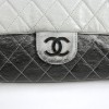 CHANEL Vintage Timeless Flap Bag in Black and Grey Quilted Leather