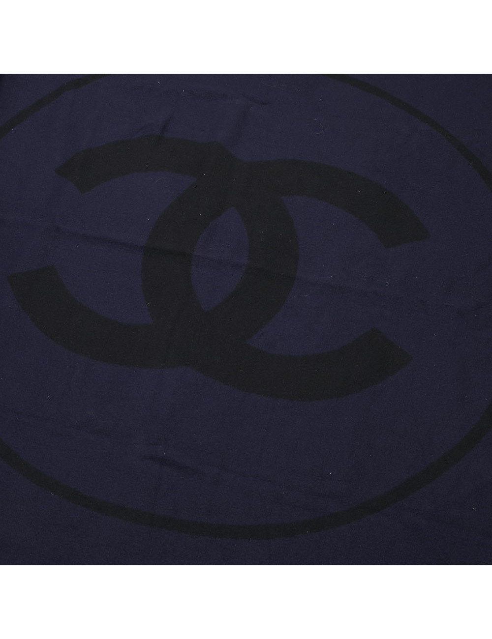 Plaid CHANEL bleu CC noir