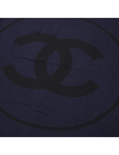 Plaid CHANEL bleu CC noir