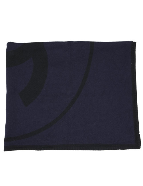 Plaid CHANEL bleu CC noir