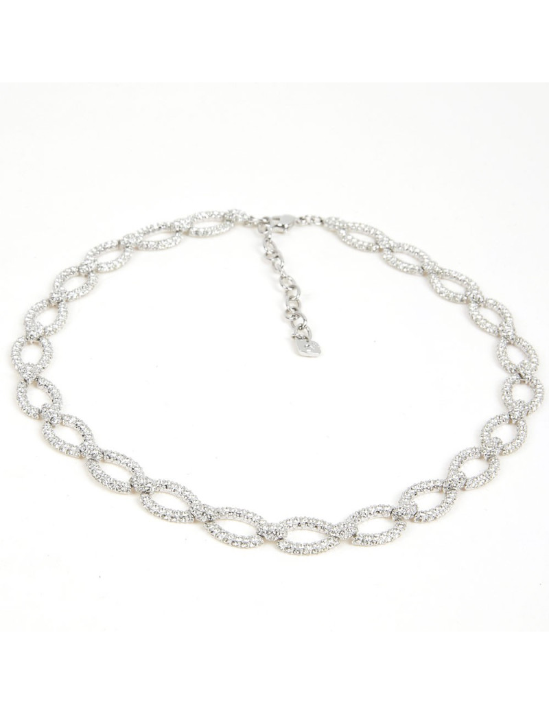 Parure SWAROVSKI ras de cou et boucle d'oreilles