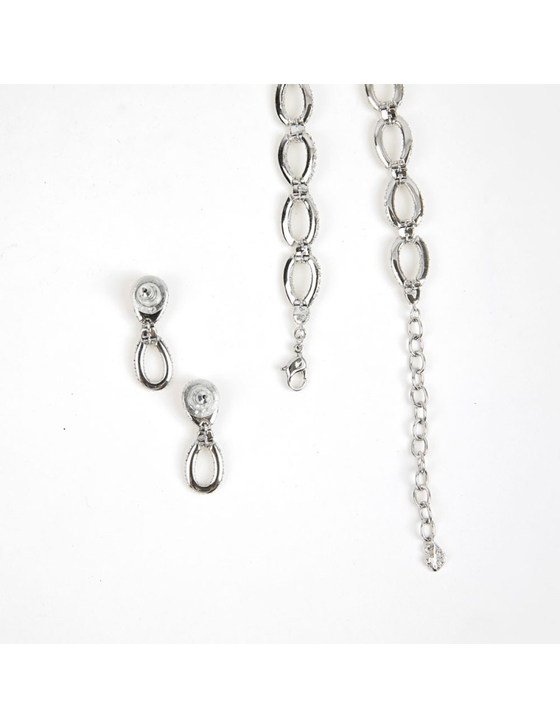 Parure SWAROVSKI ras de cou et boucle d'oreilles