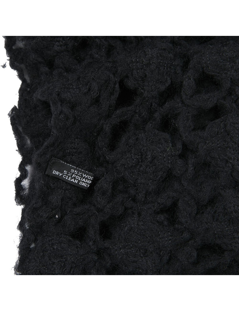 Etole CHANEL tricotée en laine noire