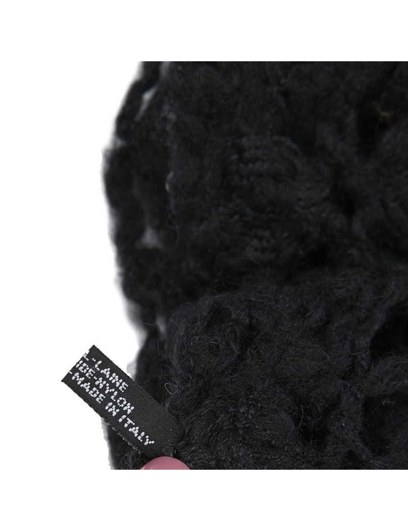 Etole CHANEL tricotée en laine noire