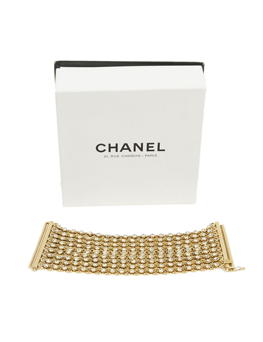 Bracelet multirangs CHANEL doré et brillants