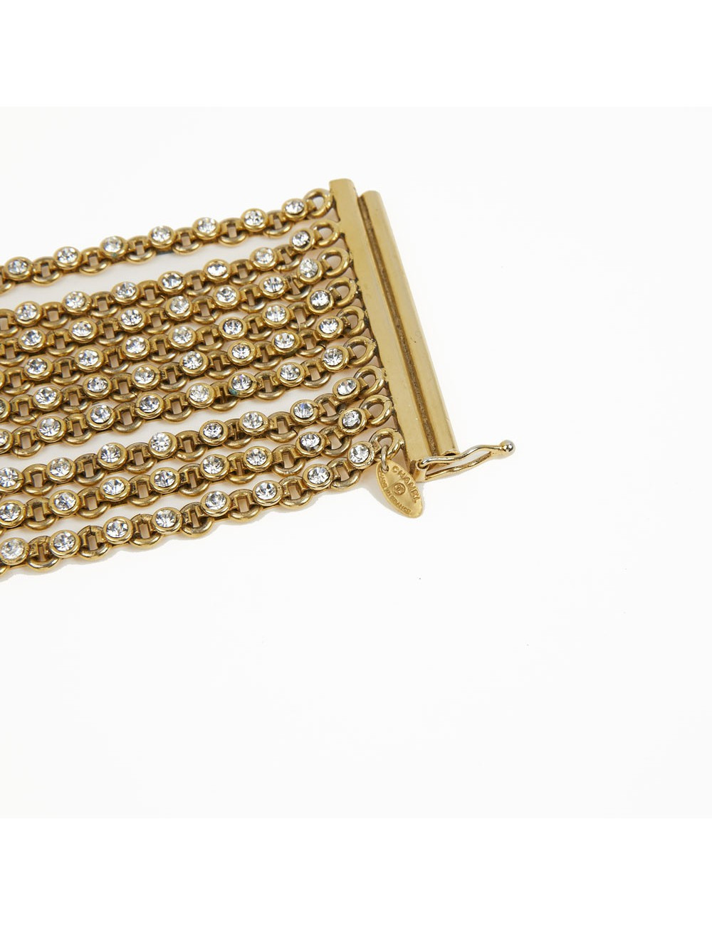 Bracelet multirangs CHANEL doré et brillants