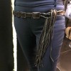 Chanel dark brown leather belt