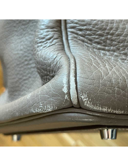 Birkin 40 étoupe cuir grainé