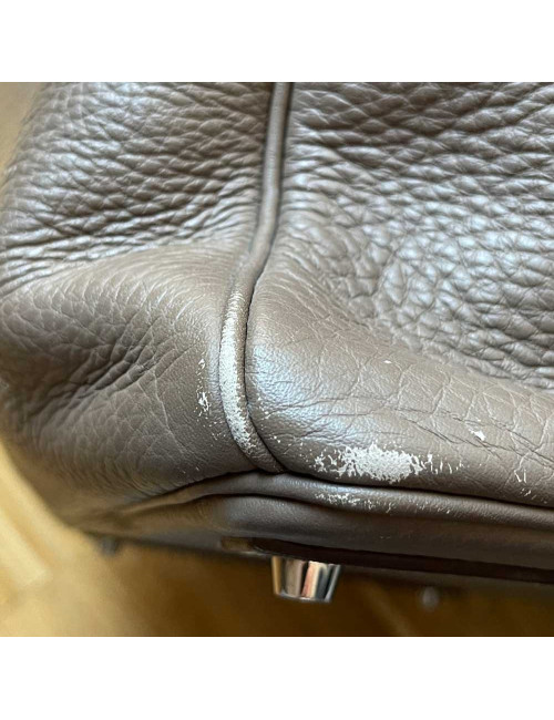 Birkin 40 étoupe cuir grainé