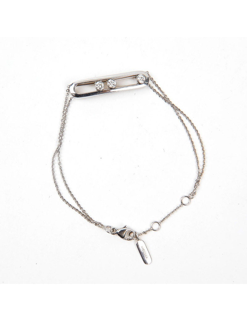 Bracelet 'Move' MESSIKA or blanc 750 et diamants