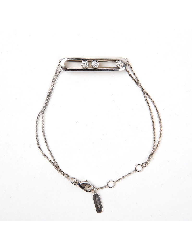 Bracelet 'Move' MESSIKA or blanc 750 et diamants