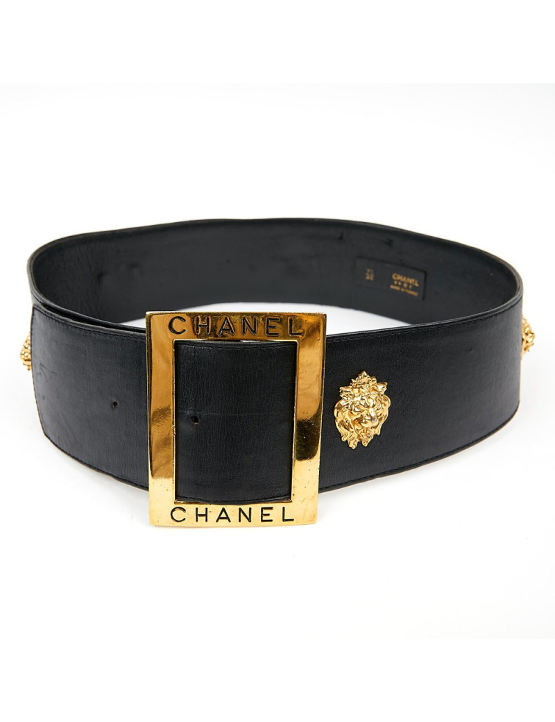 Ceinture Vintage chanel tete de lion T75