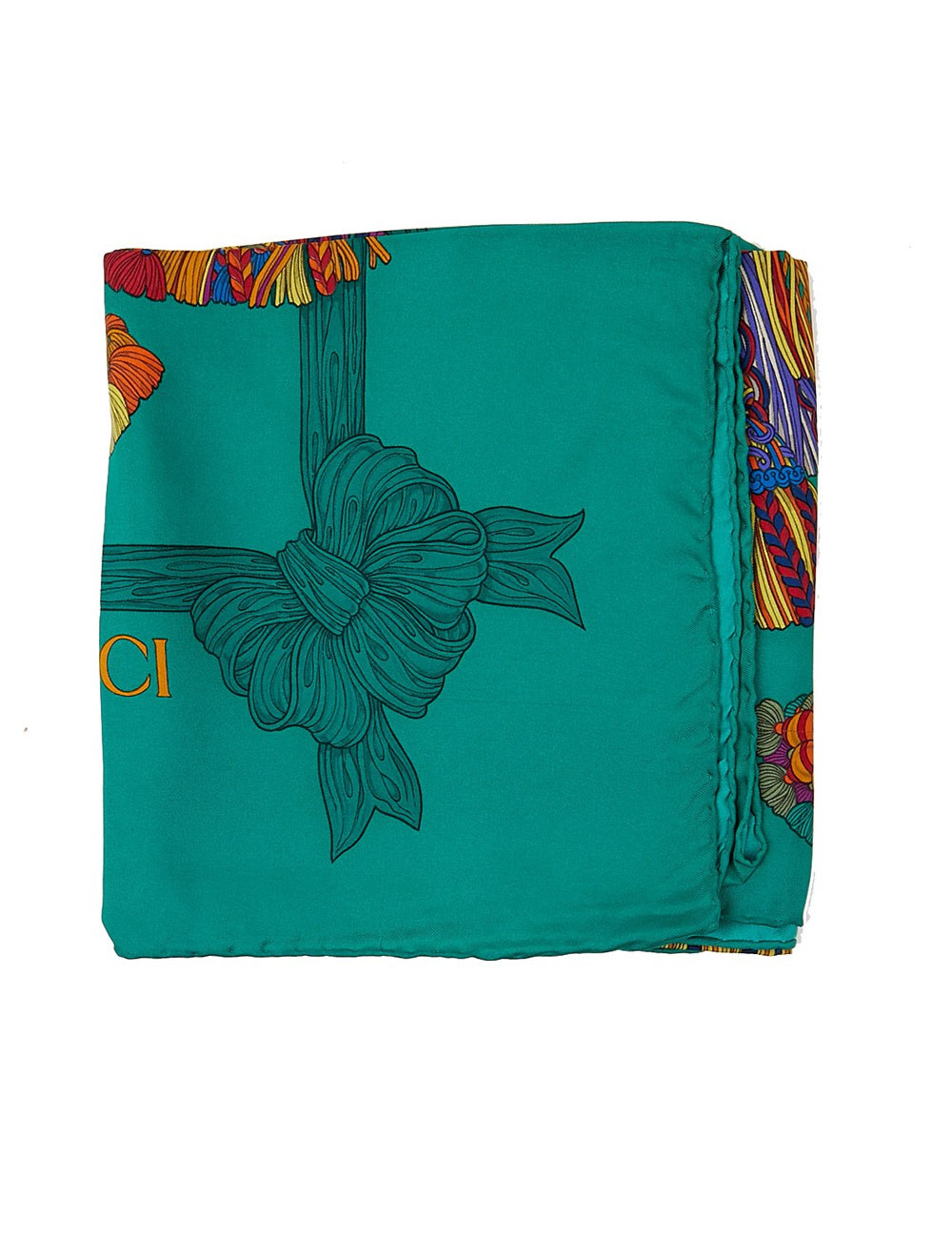 Foulard GUCCI vert motif embrasses